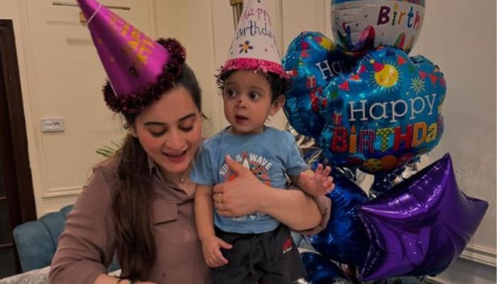 Minal Khan and Ahsan Mohsin Ikrams beloved son Hasan turns one-year-old