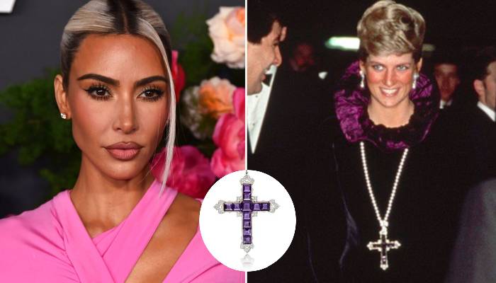 Kim Kardashian flaunts Princess Diana’s amethyst cross at LACMA Art + Film Gala