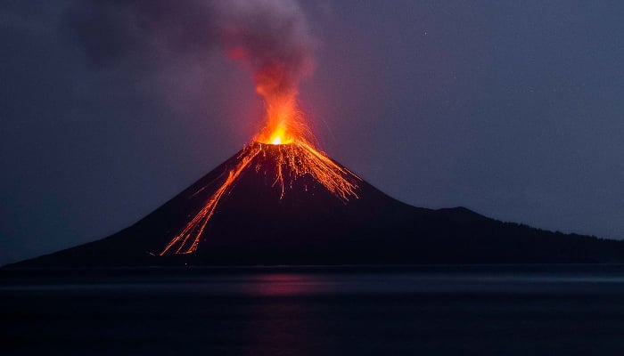 Mount Lewotobi Laki Laki erupted thick brownish ash 2,000 m (6,500 ft) into the sky