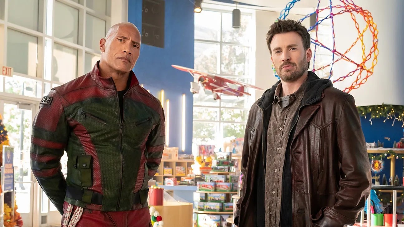 Dwayne Johnson hails Chris Evans comedy chops on Red One set