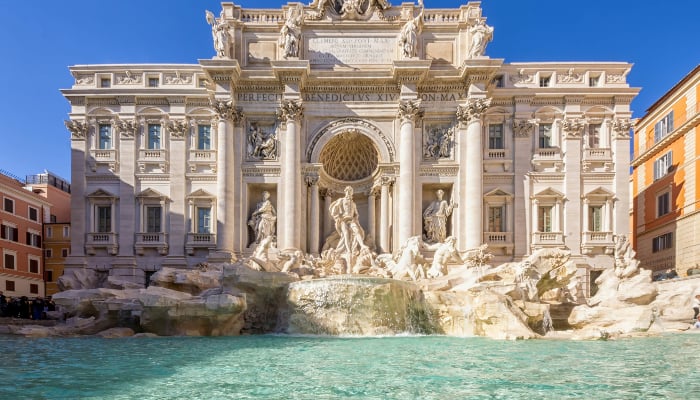 Trevi Fountain is a famous and historic tourist attraction in the Italian capital Rome