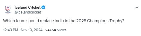 چیمپئنز ٹرافی 2025ء: بھارت کی جگہ کون لے گا؟