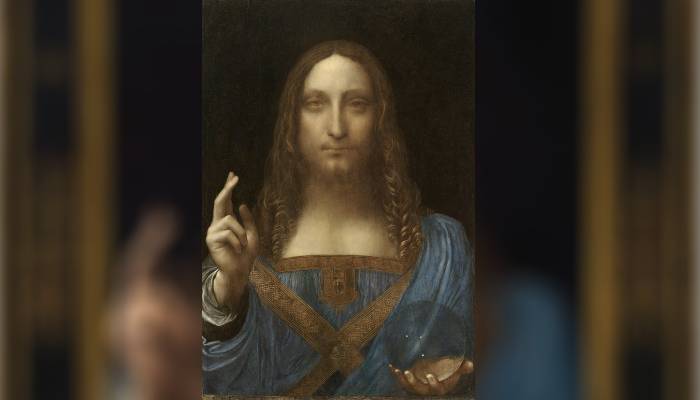 The painting titled Salvator Mundi