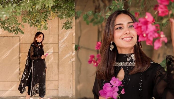 Iqra Aziz takes ethnic fashion notch higher in black designer peice