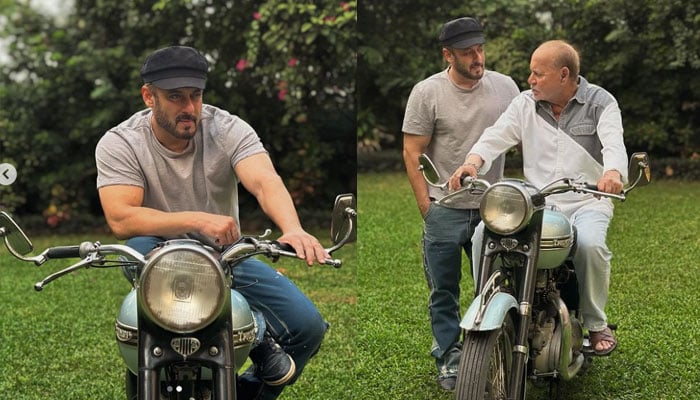 Salman Khan shares adorable photo with father Salim on his first bike