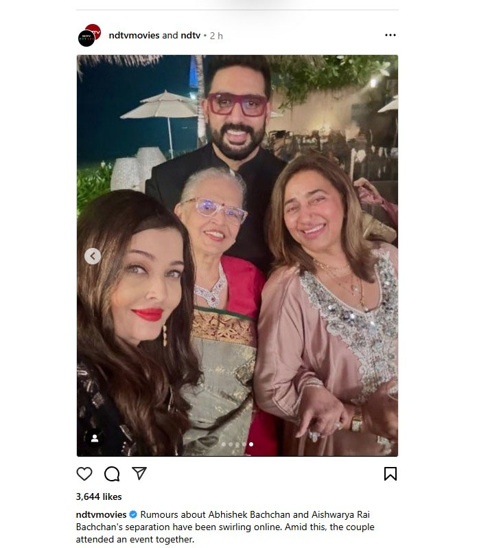 Aishwarya Rai makes first appearance with Abhishek after dropping his surname