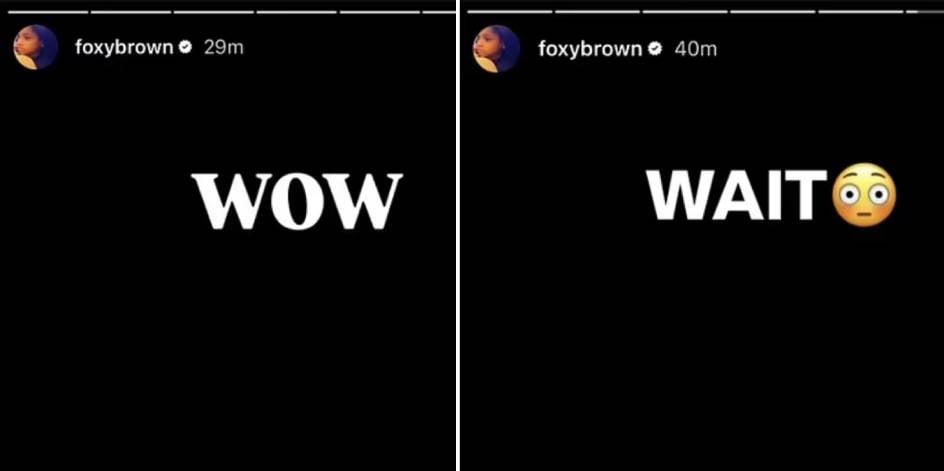 Foxy Brown Instagram Story