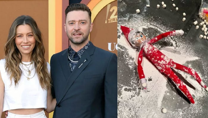 Jessica Biel, Justin Timberlake take Elf on the Shelf to new heights with hilarious antics