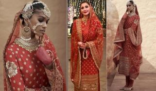 بھتیجے کے نکاح میں مریم نواز کے سرخ جوڑے کا چرچہ