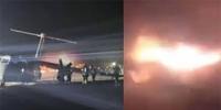 ائرکینیڈا کے مسافر طیارے میں لینڈنگ کے وقت آگ بھڑک اٹھی