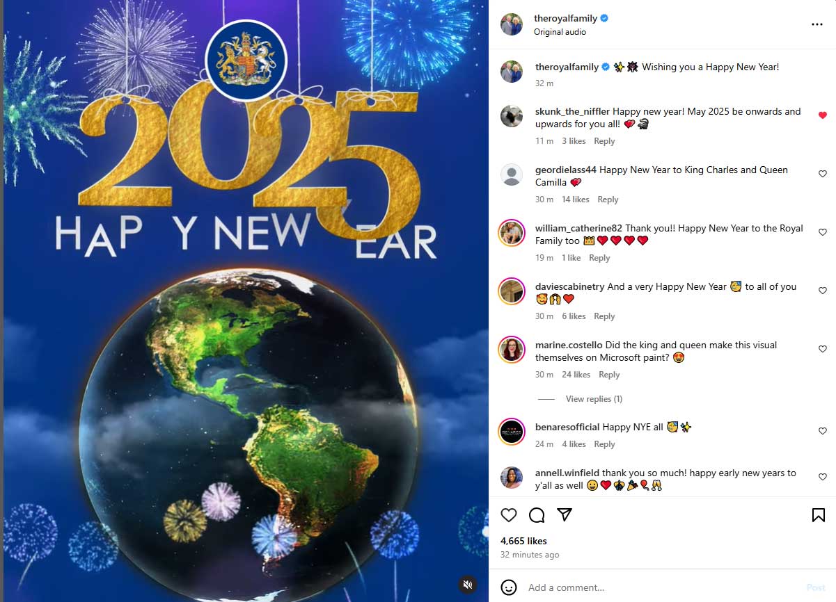 King Charles welcomes 2025 with delightful New Year message