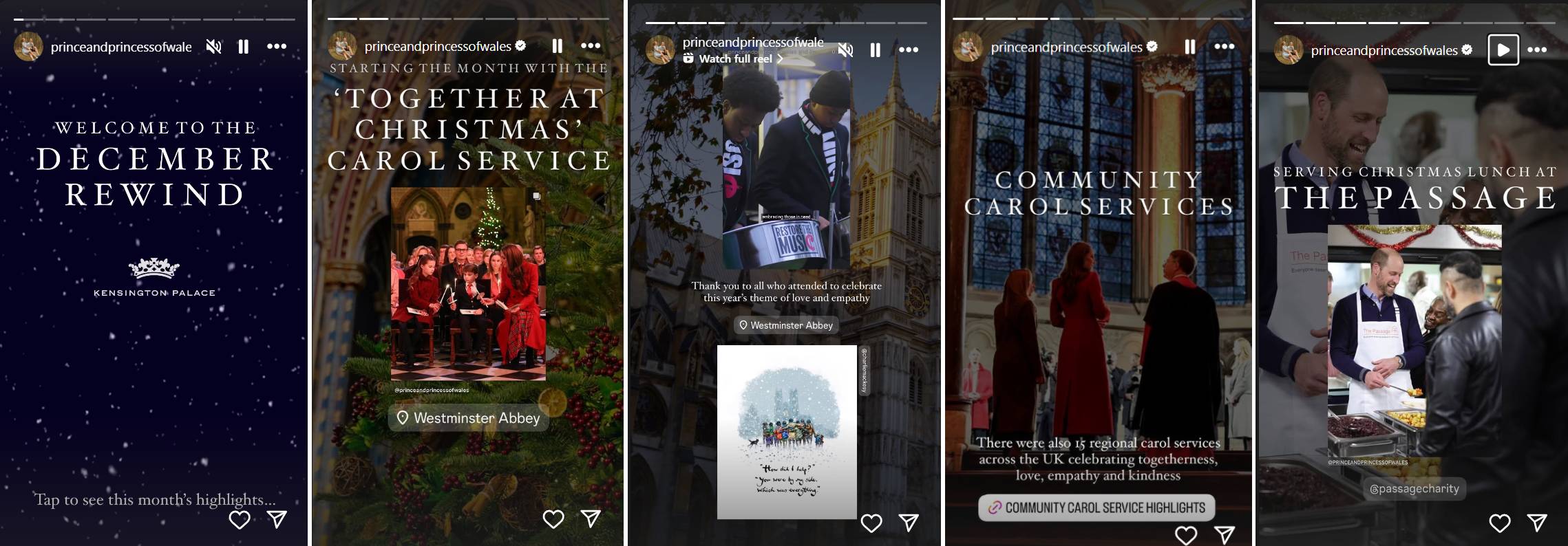 Prince and Princess of Wales Instagram Stories