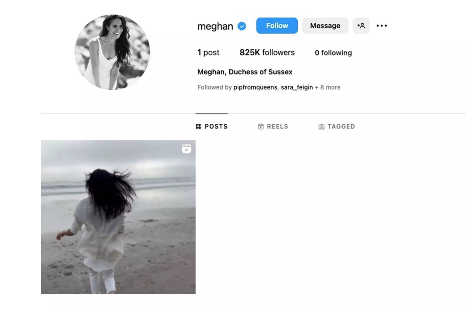 Meghan Markle Instagram Account