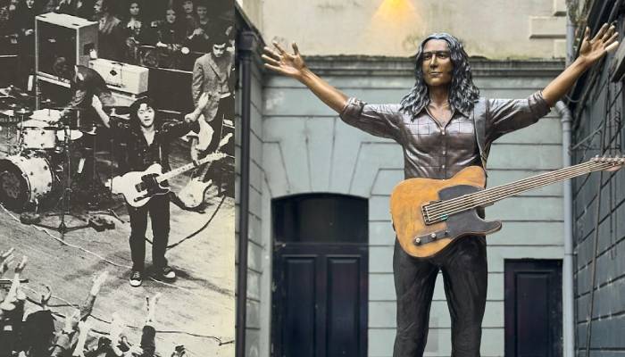 Statue of iconic Irish musician Rory Gallagher unveiled at Ulster Hall