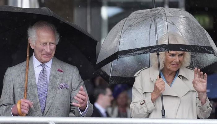 King Charles, Queen Camilla enjoy rain during first Royal outing of 2025