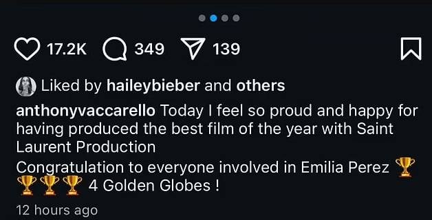 Justin Bieber wife Hailey supports Selena Gomez after Golden Globe loss