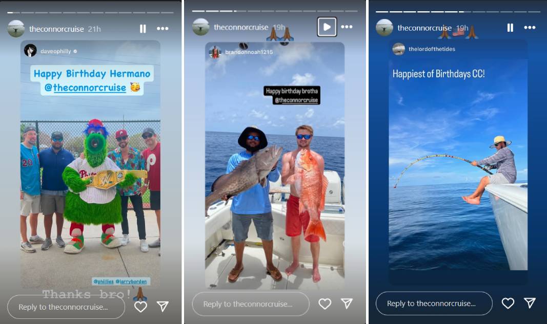 Connor Cruise Instagram Stories