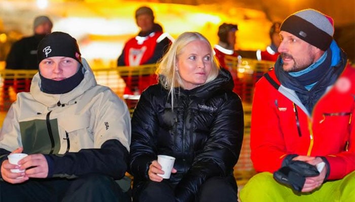 Crown Prince, Princess of Norway enjoy skiing with Prince Sverre Magnus