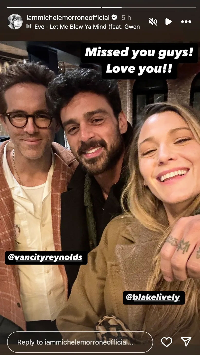 Blake Lively, Ryan Reynolds party with Michele Morrone amid Justin Baldoni lawsuit