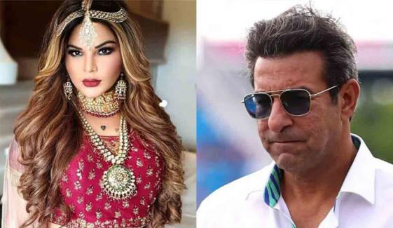 راکھی ساونت کی وسیم اکرم سے ملاقات، ویڈیو وائرل