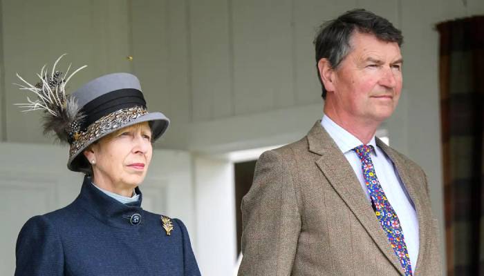 Princess Annes husband breaks cover in crutches after painful injury