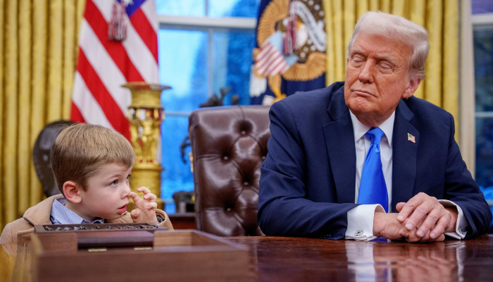 Trump removes 154-year-old table after Musk son X’s nose-picking fiasco