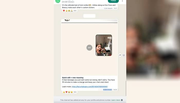 WhatsApp to show how many people view your channel updates soon