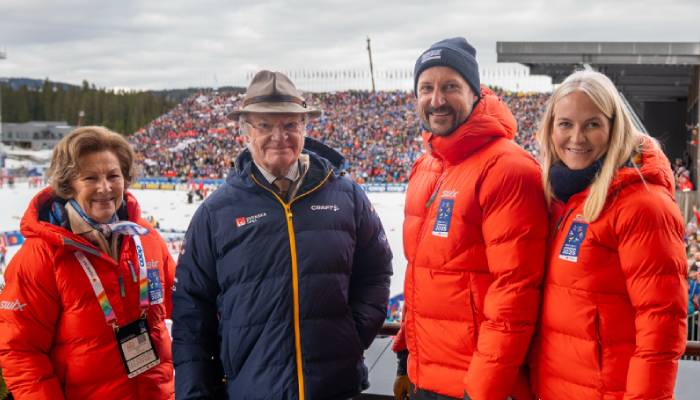 King Carl joins Norwegian Royals to back athletes at Ski World Championship