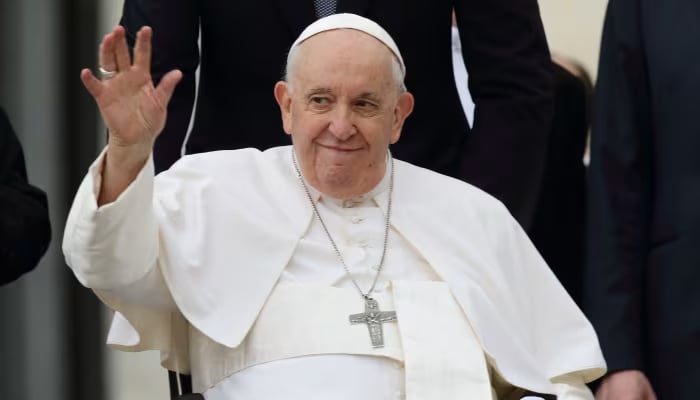 Pope Francis issues first audio message from hospital bed