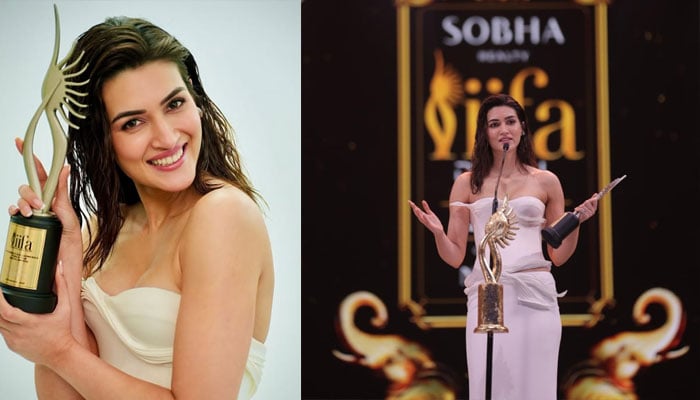 Kriti Sanon wins Best Actress Award for Do Patti at IIFA Digital Awards 2025