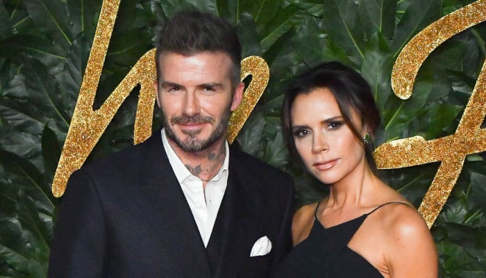 David Beckham celebrates Red Nose Day with wife Victoria