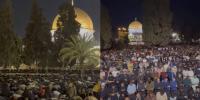 27 ویں شب کو مسجدِ اقصیٰ میں فلسطینیوں کا بڑا اجتماع، ویڈیو وائرل