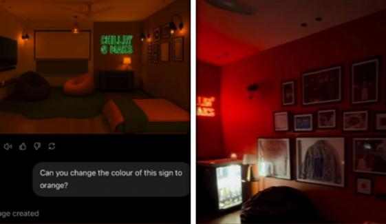 بھارتی خاتون  نے چیٹ جی پی ٹی کی مدد سے اپنا کمرہ سجالیا