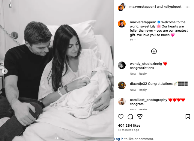 Max Verstappen, Kelly Piquet welcome baby girl with heartfelt announcement