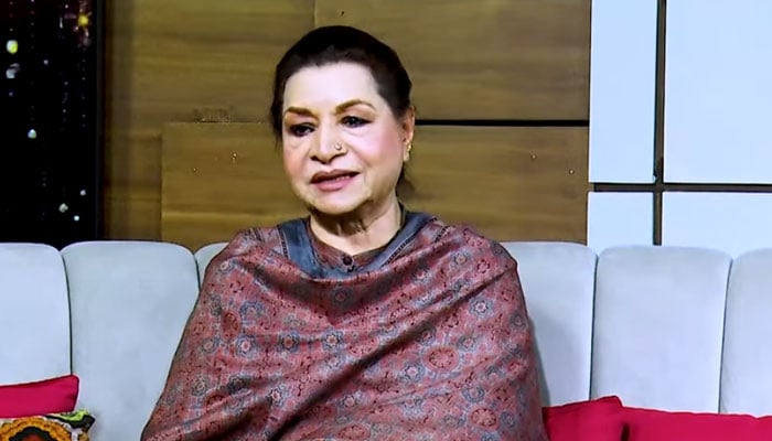سینئر اداکارہ عذرا آفتاب — فوٹو اسکرین گریب