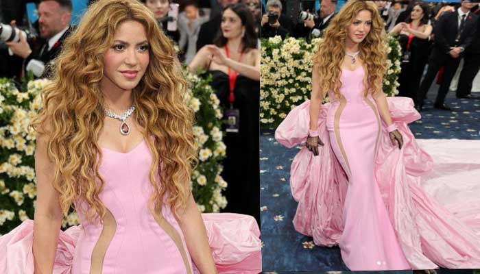 Shakira defies ‘Black Style’ theme for bubble gum–pink gown at Met Gala 2025