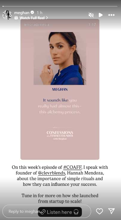 Picture credit: Meghan Markle/ Instagram