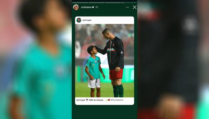 Cristiano Ronaldos eldest son follows in his father’s footsteps with huge milestone