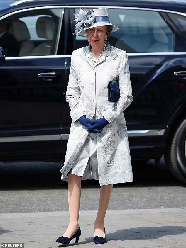 Princess Anne at Westminster Abbey to attend the service of thanksgiving today (Photo: REUTERS)