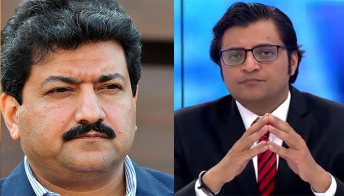 حامد میر نے بھارتی اینکر پرسن ارنب گوسوامی کو کھلا چیلنج دے دیا