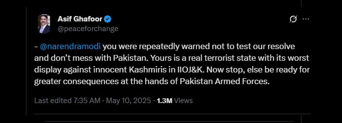 وعدے کے مطابق شہدا کے خون کا بدلہ لے لیا گیا، آصف غفور