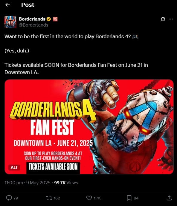 Source: X/ @Borderlands