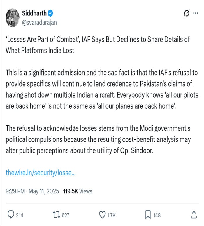 مودی نے انتخابی فائدے کےلیے جنگی بیانیے پر انحصار کیا: بھارتی صحافی