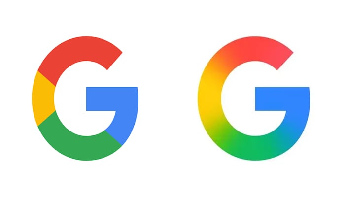 Old logo (left) and new logo (right). Source: Google
