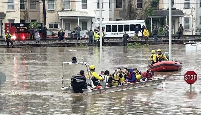 Maryland flooding: Boy missing as elementary school drowns in floodwaters