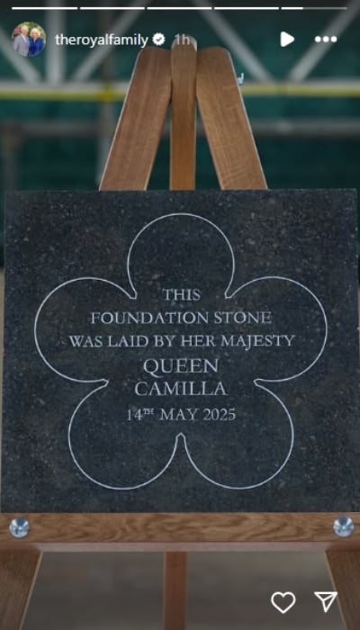 Queen Camilla unveils King Charles foundation stone at Westminster Abbey