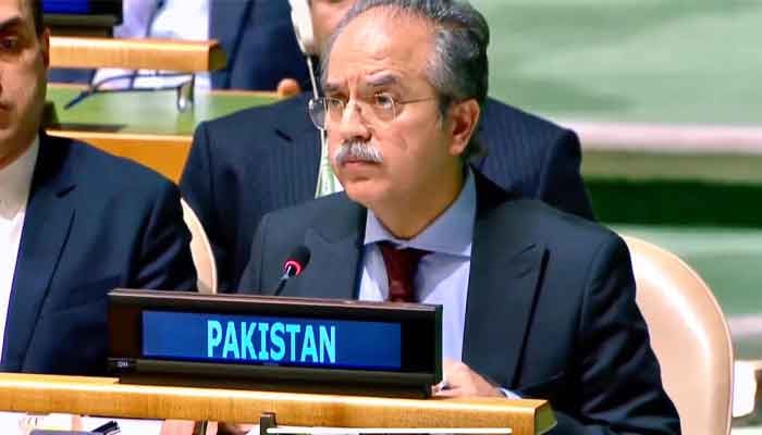 اقوام متحدہ میں پاکستان کے مستقل مندوب عاصم افتخار ن—فائل فوٹو