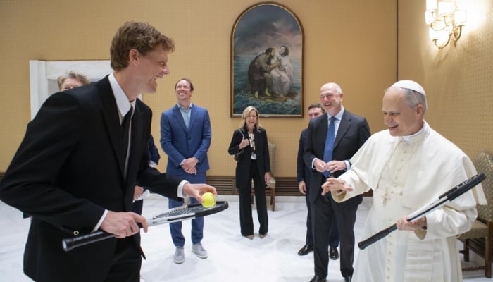 World No. 1 player Sinner meets new pope and tennis fan Leo XVI ahead of Italian Open quarterfinals