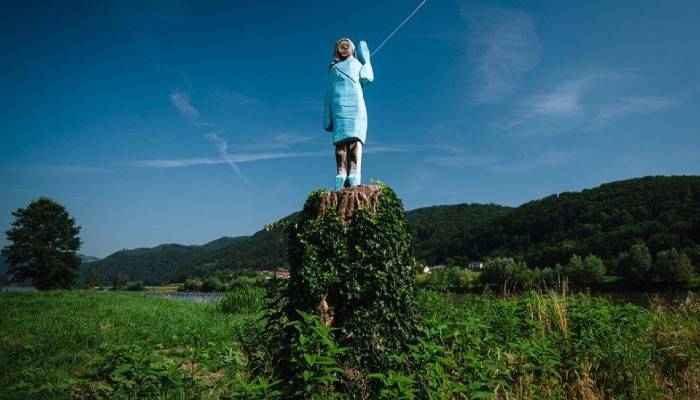 Melania Trumps bronze statue mysteriously vanishes in Slovenian hometown