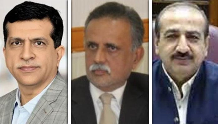 سندھ یونیورسٹی کے وائس چانسلر کے لیے فائنل ہونے والے تین امیدوار ڈاکٹر فتح محمد مری،خلیل الرحمان کمباٹی اور  طارق رحیم سومرو۔